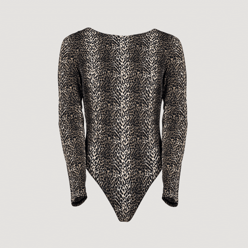 Moonstone Leopard Backless Swimsuit