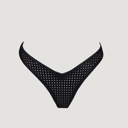 Pyrite Black Tan Bikini Bottom