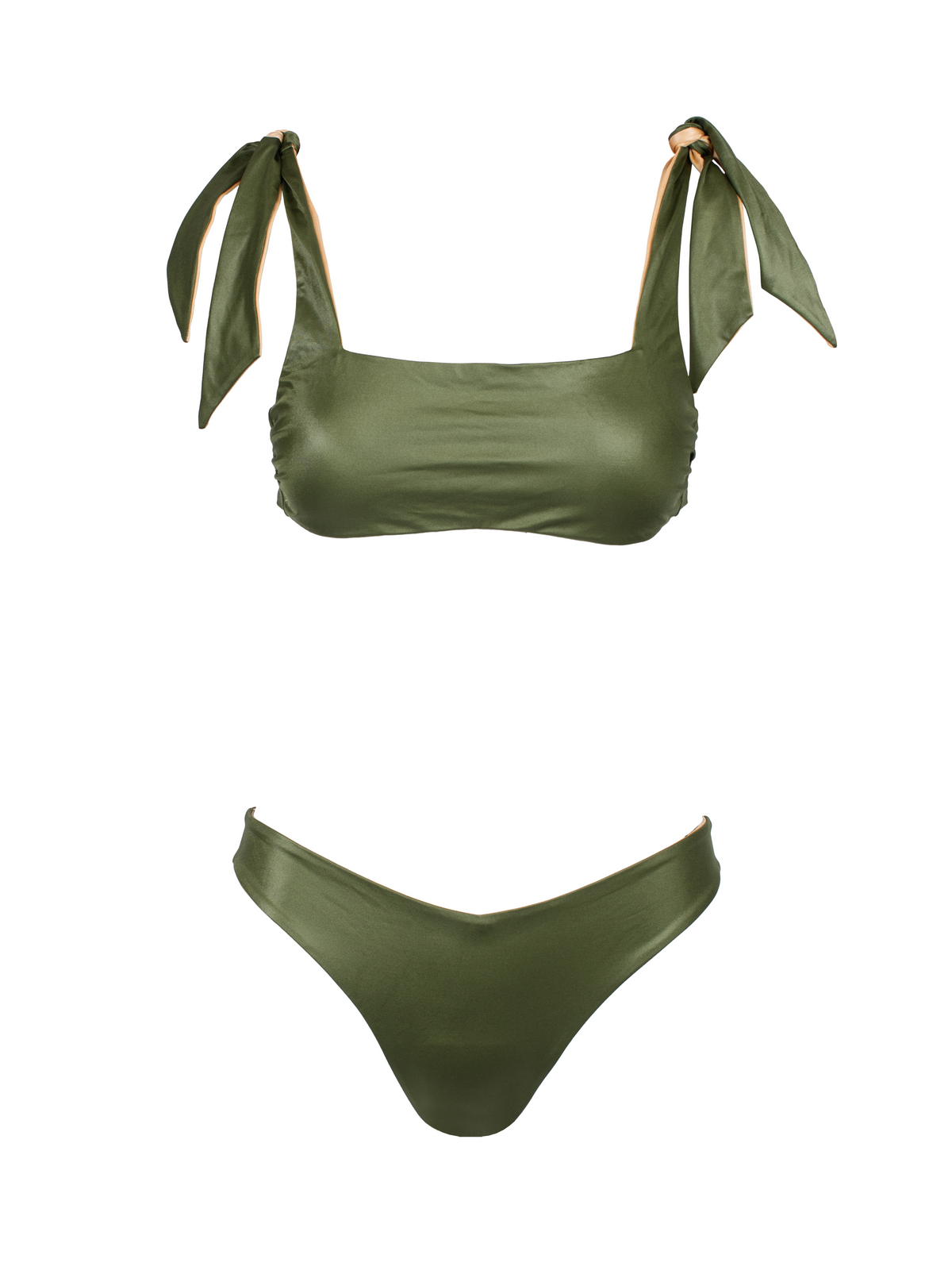 Sodalite Reversible Green/Gold V Cut Bikini Bottom