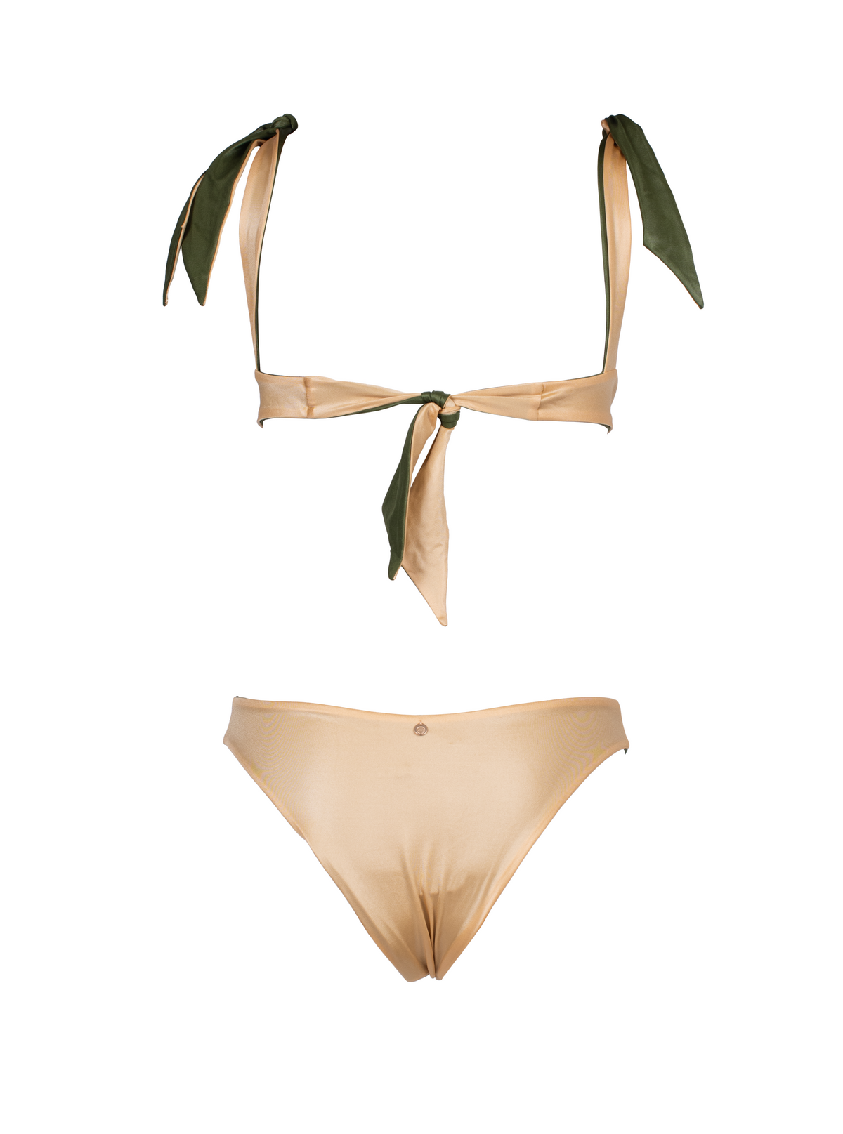 Sodalite Reversible Green/Gold V Cut Bikini Bottom