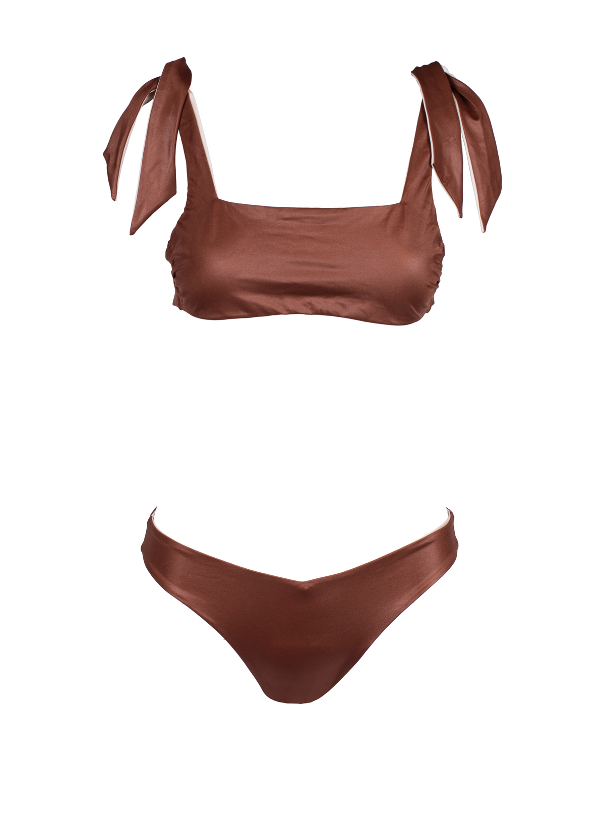 Sodalite Reversible Brown/Ivory V Cut Bikini Bottom