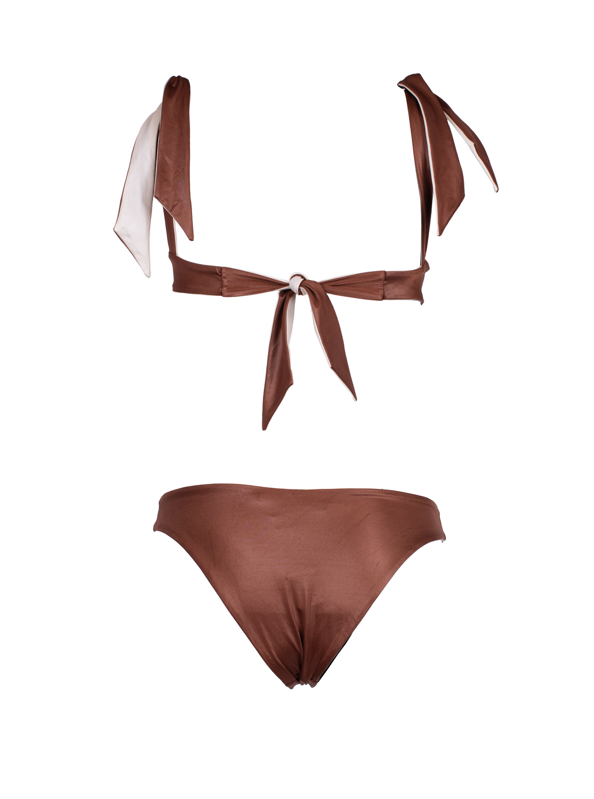 Sodalite Reversible Brown/Ivory V Cut Bikini Bottom