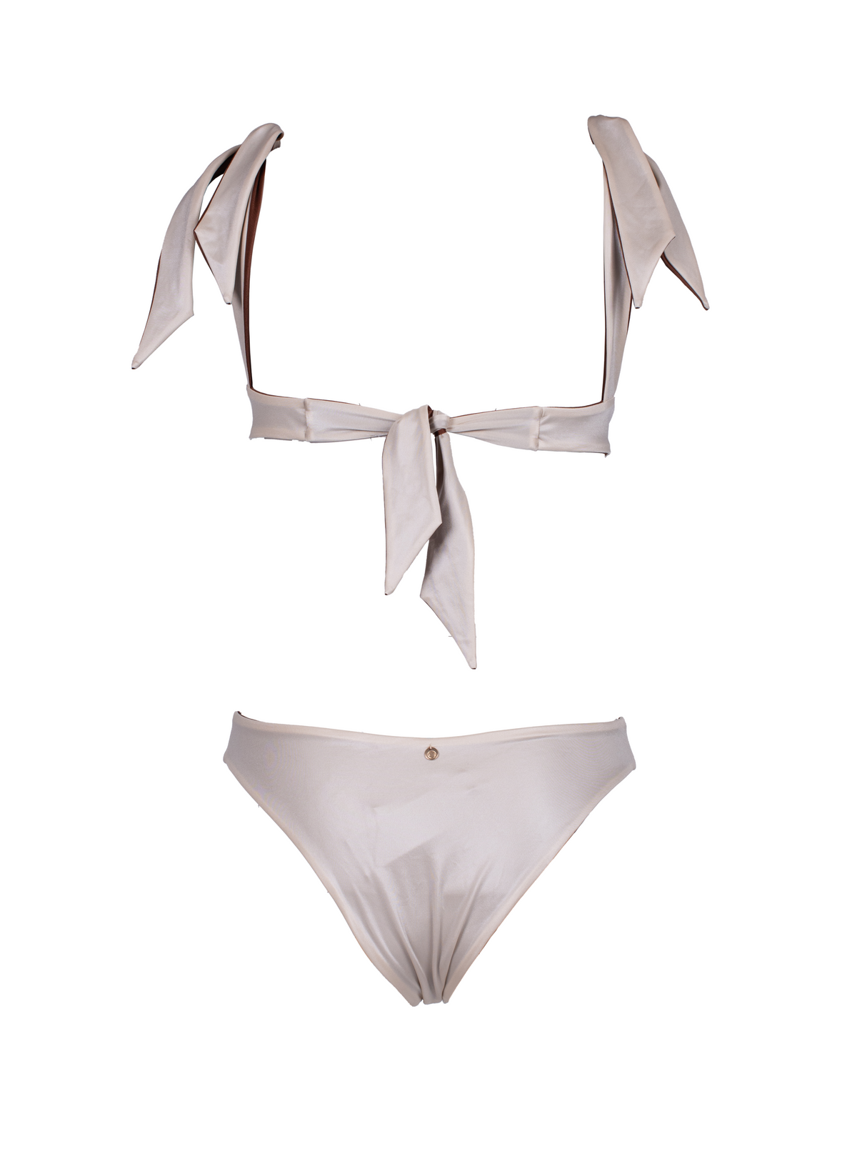 Sodalite Reversible Brown/Ivory V Cut Bikini Bottom