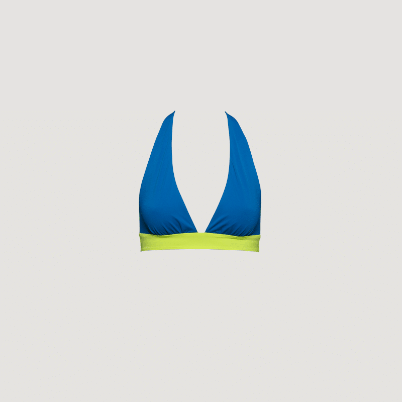 Saphir Royal Blue/Lime Green Bikini Top