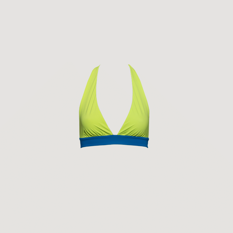 Saphir Royal Blue/Lime Green Bikini Top