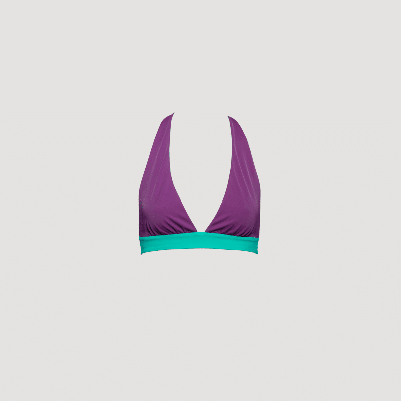 Saphir Green/Purple Bikini Top