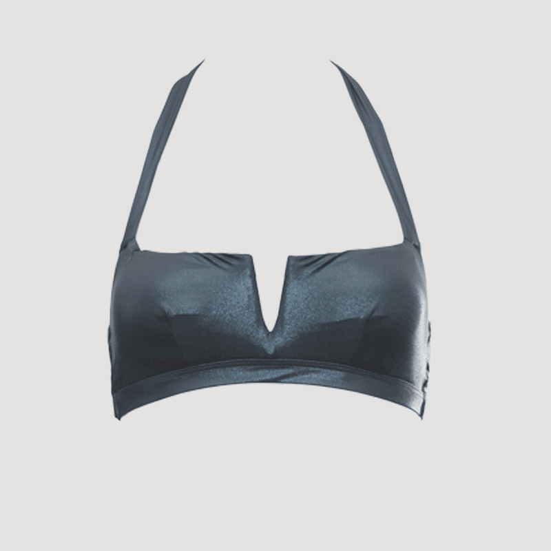Opal Metal Grey Bikini Top
