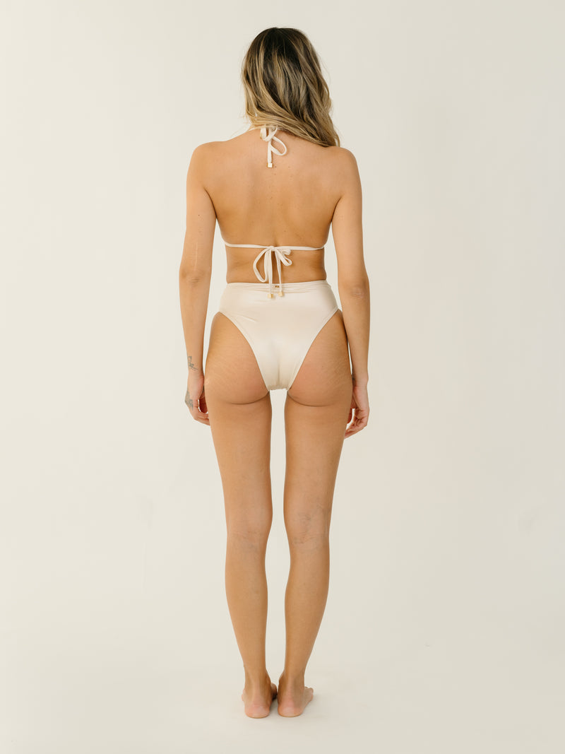 Unakite Ivory Triangle Bikini Top