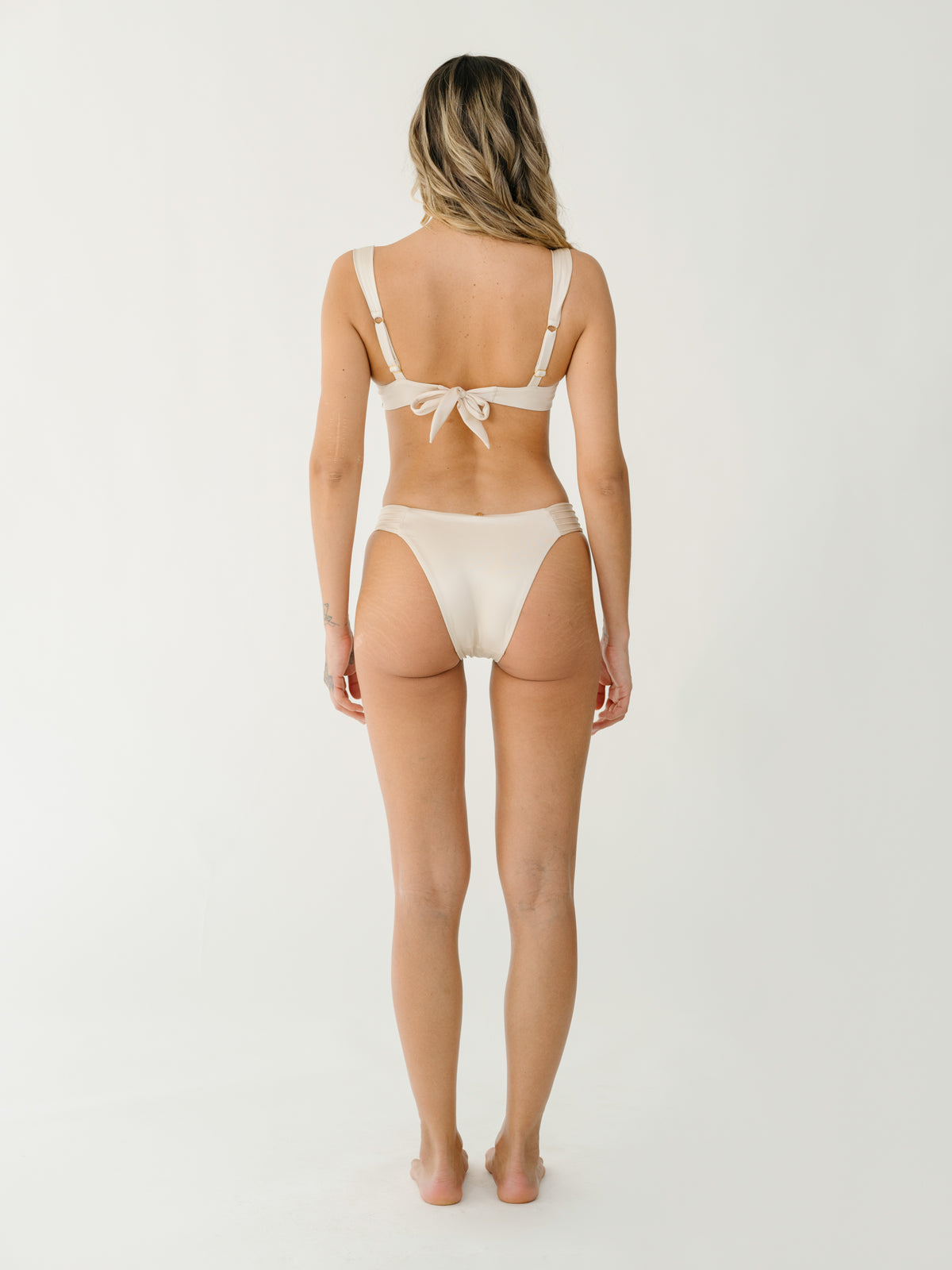 Citrine Ivory Mid-Rise Bikini Bottom