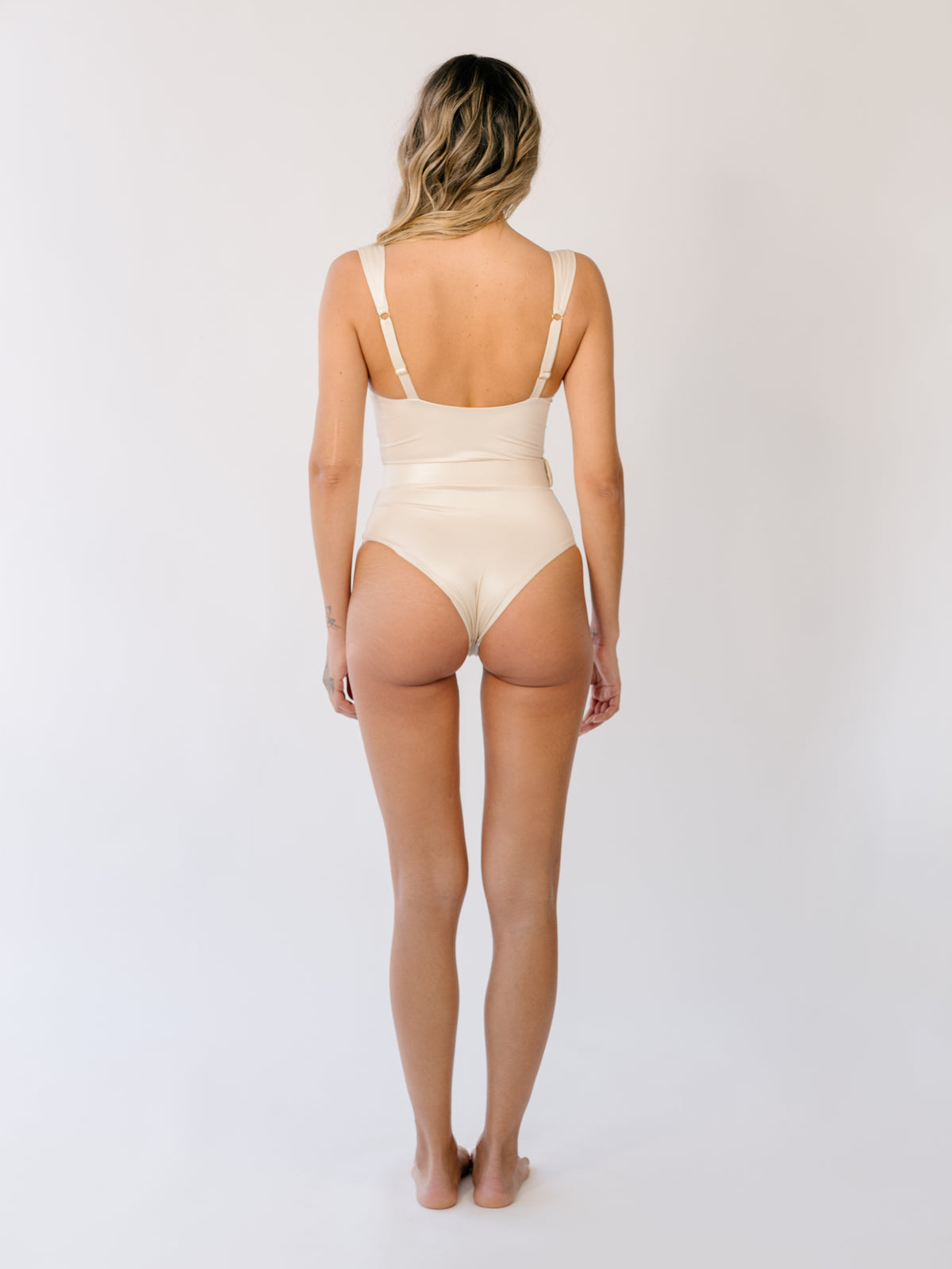 Carnelian Ivory Swimsuit With Belt