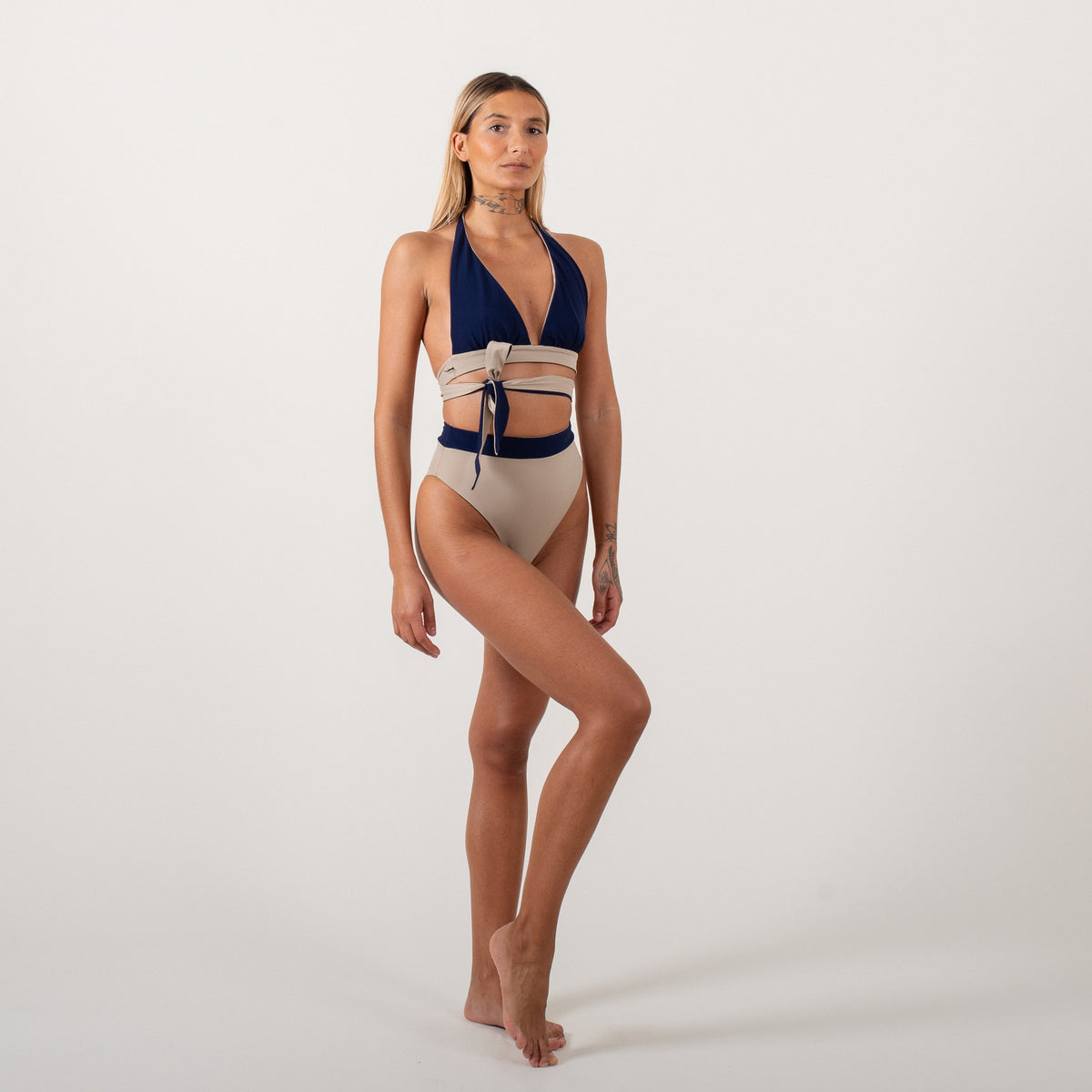 Saphir Tan/Bleumarin Bikini Top