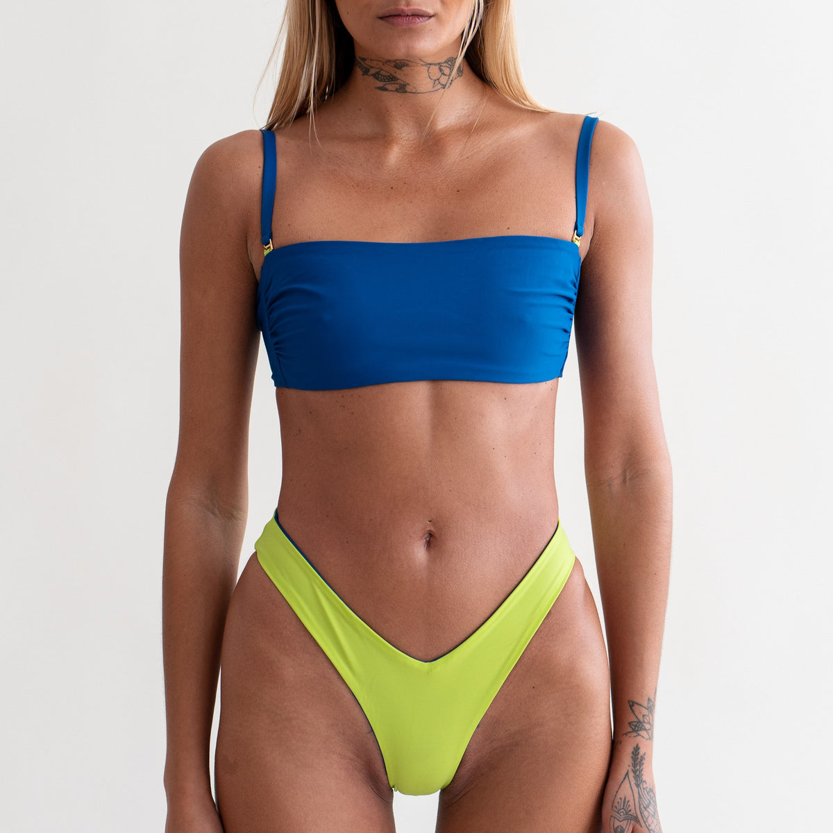 Pyrite Royal Blue/Lime Green Bikini Bottom